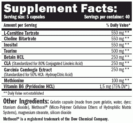 Lipotropic Fat Burner - 200 kapsula