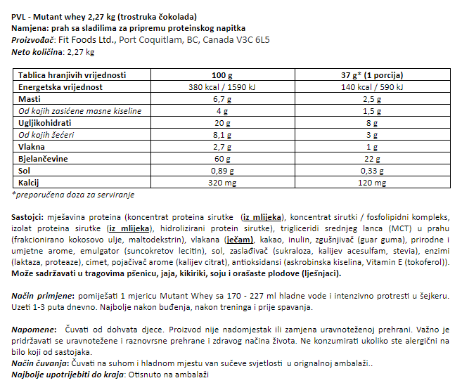 Mutant Whey - 2,27 kg