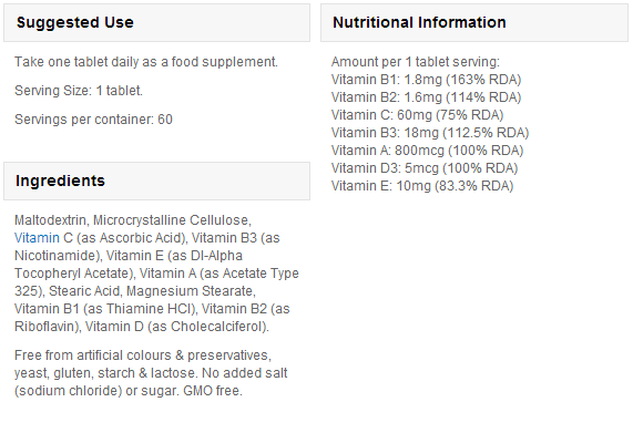 Daily Vitamins - 180 tableta