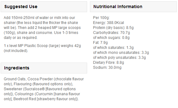 Instant Oats bez okusa - 2,5 kg