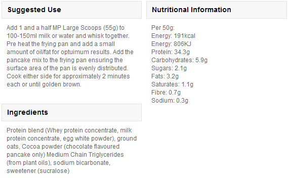 Protein Pancake Mix bez okusa - 1 kg