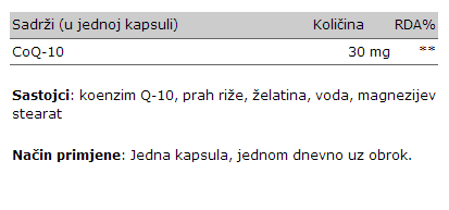 Koenzim Q10 30 mg - 60 kapsula 