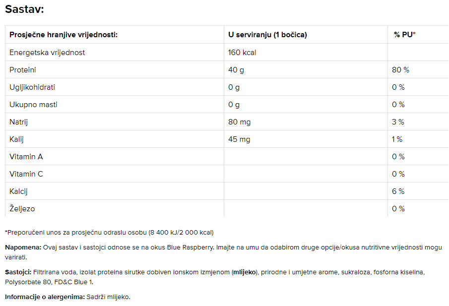 Optimum Isopure Zero Carb RTD - 591 ml | Fitness.com.hr Web Shop