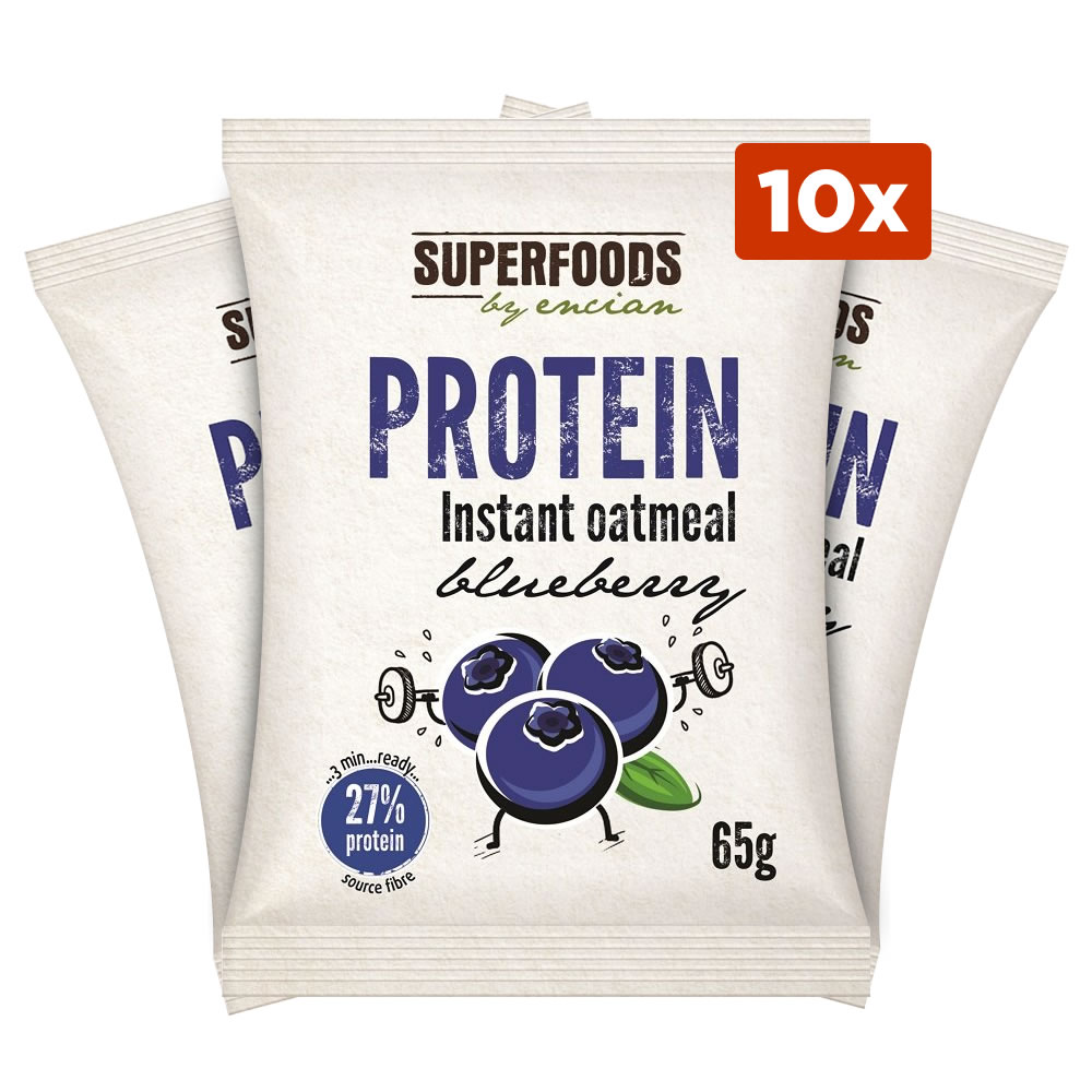 Proteinska zobena kaša - borovnica - 10 x 65 g