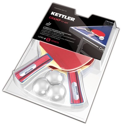 Set reketa za stolni tenis Kettler Champ s lopticama