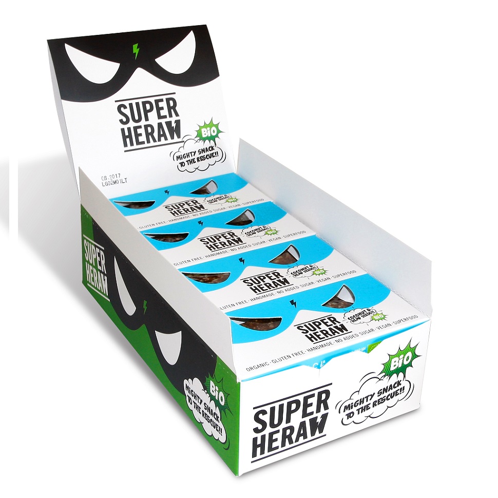 Superheraw Coconut & Hemp Seeds - 16 x 45 g