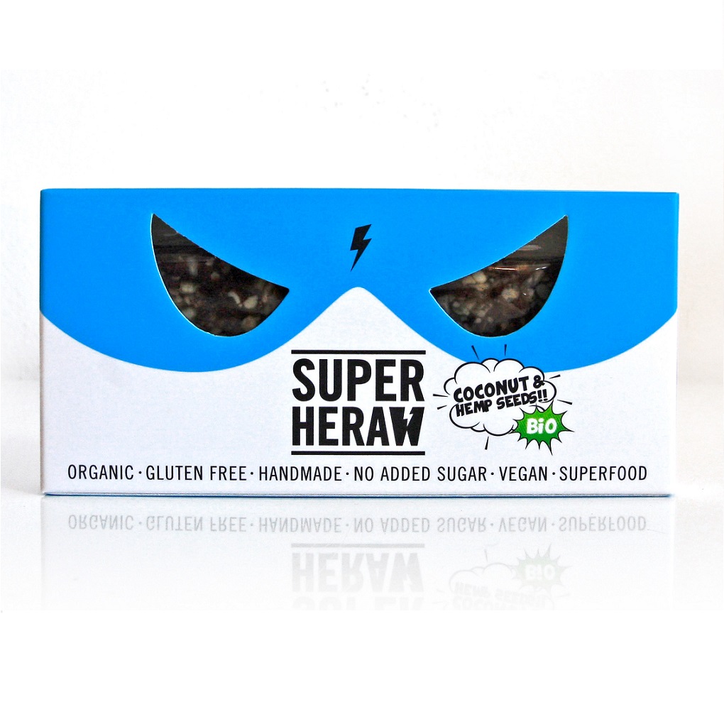 Superheraw Coconut & Hemp Seeds - 16 x 45 g