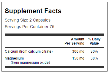 Calcium Citrate Plus Magnesium - 150 kapsula