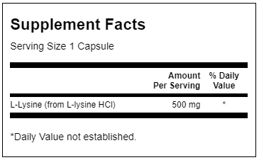 Free-Form L-Lysine - 100 kapsula