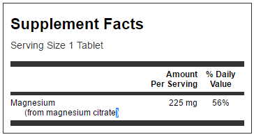 Super-Strength Magnesium Citrate - 120 tableta