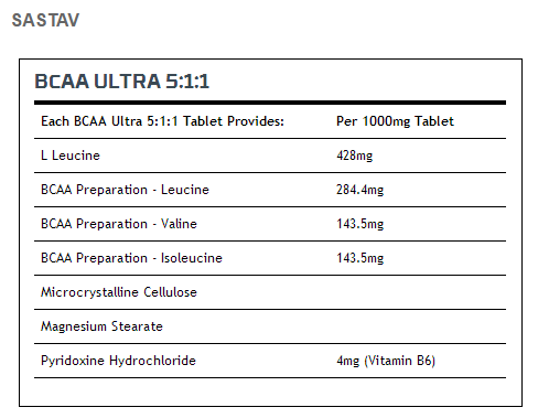 BCAA Ultra 5:1:1 - 90 tableta