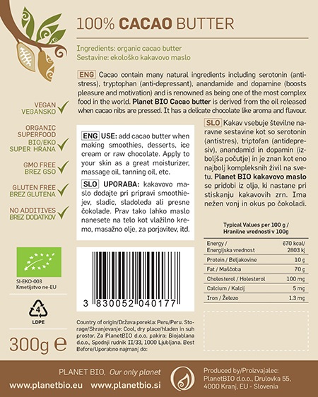 Bio Kakao maslac - 300 g