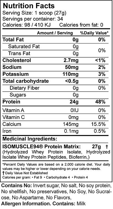 ISO Muscle 100 Natural - 908 g
