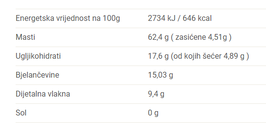 Maslac od lješnjaka - 500 g