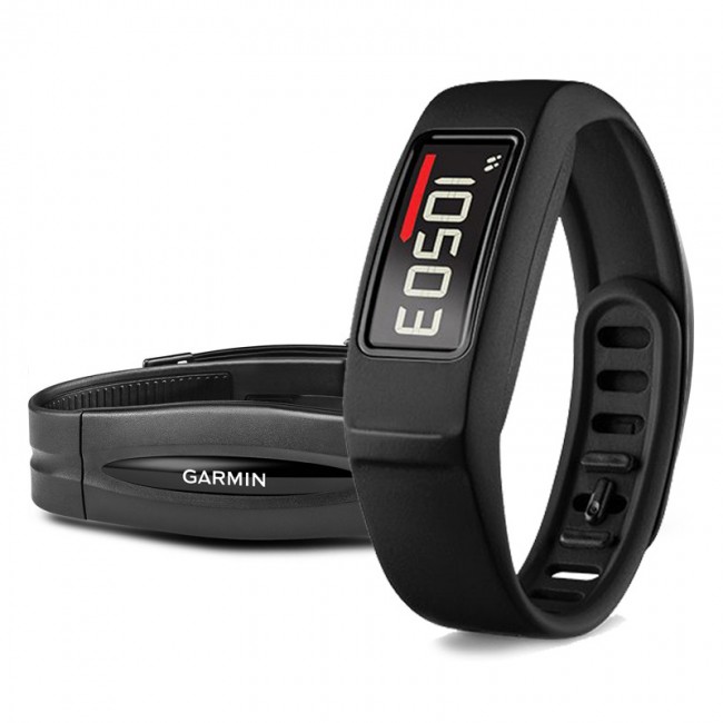 Cinturino In Silicone Per Garmin VivoFit 2 E VivoFit 1 - Nero/Bianco - Taglia Unica