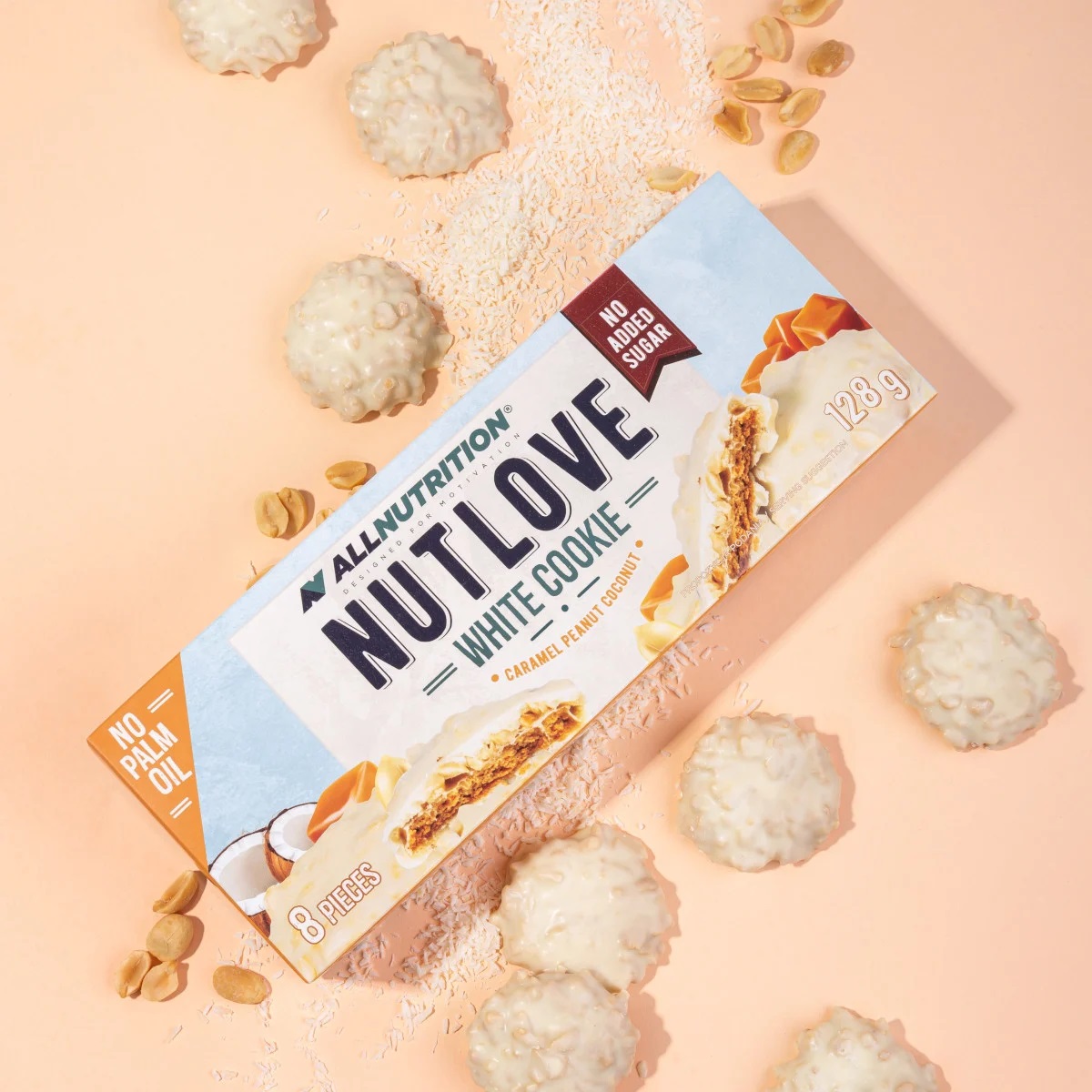 Nutlove White Cookie (kikiriki-karamela-kokos) - 128 g