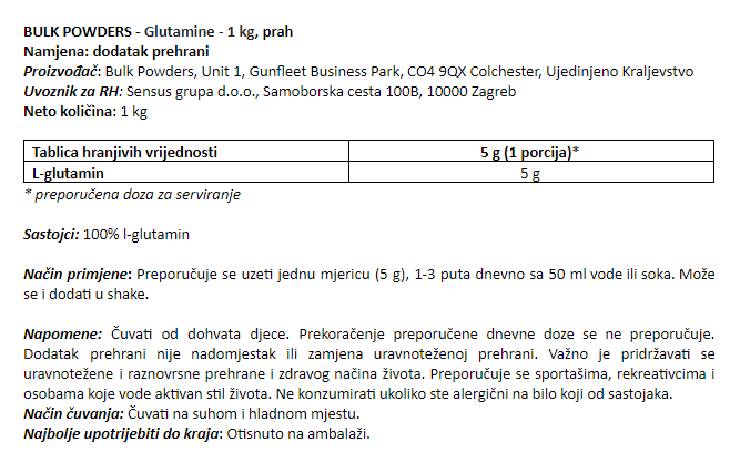 Glutamine - 1 kg