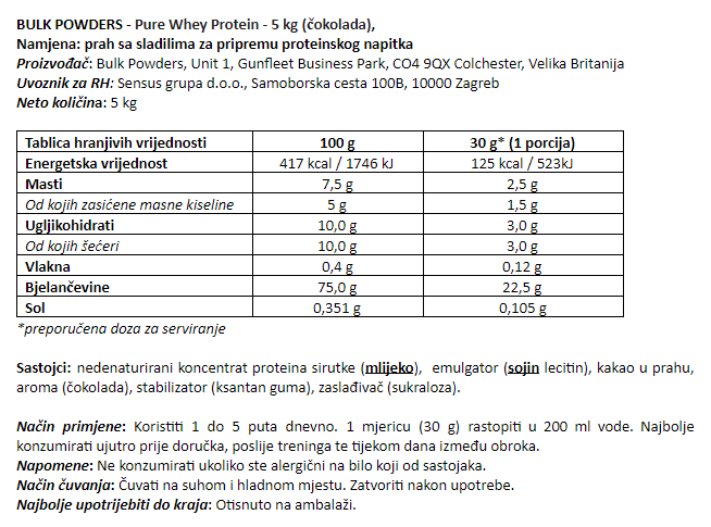 Pure Whey Protein - 5 kg