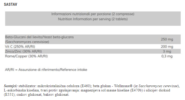 Difese+ (beta glukan) - 60 tableta